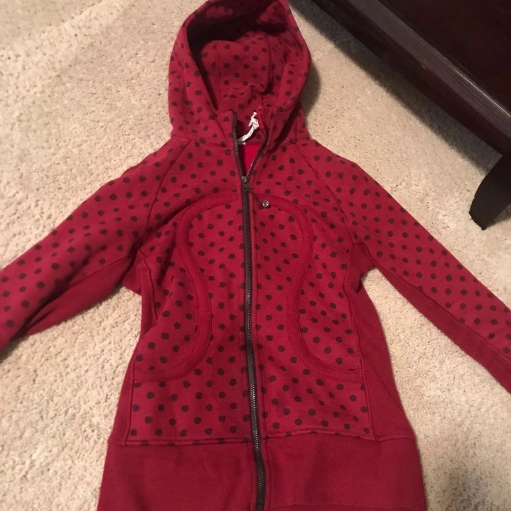 lulu lemon polka dot scuba hoodie